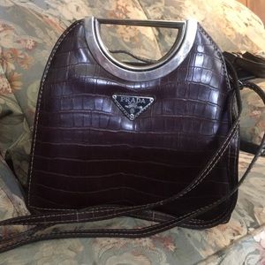 Prada Milano Crossbody/ Clutch /Croc Leather